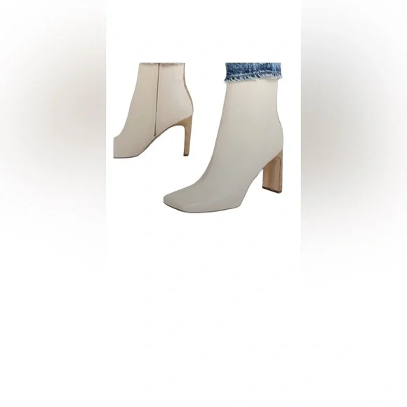 Sam Edelman Anika Cream Bootie Embossed Lizard Size 8 Mob Wife Neutral Reptile - Picture 7 of 9